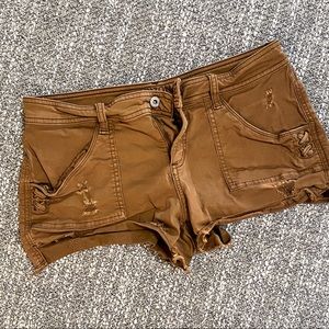 Distressed Khaki Shorts
